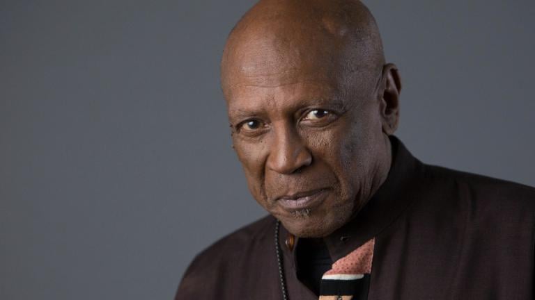 FILE - Louis Gossett Jr. poses for a portrait in New York to promote the release of "Roots: The Complete Original Series" on Bu-ray on May 11, 2016. (Amy Sussman / Invision / AP, File)