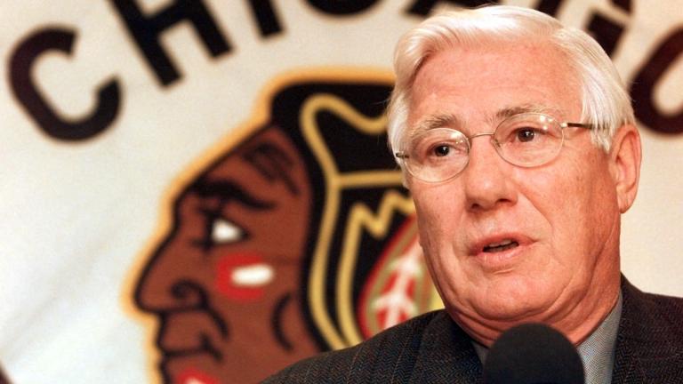 Bob Pulford answers questions, Dec. 2, 1999 in Chicago. (AP Photo / Fred Jewell, File)