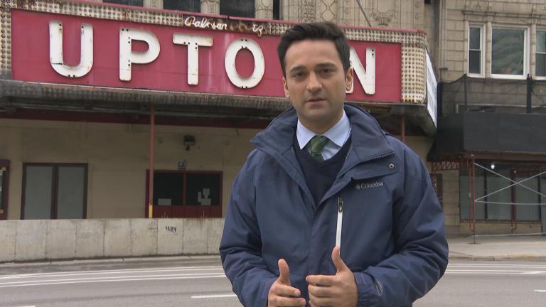 Paris Schutz reports from Uptown. (WTTW News) Paris Schutz reports from Uptown. (WTTW News)