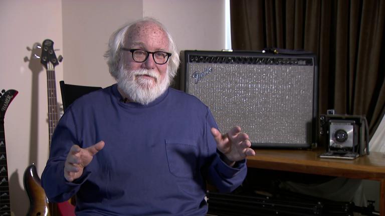 Paul Natkin speaks to WTTW News in September 2022. (WTTW News)