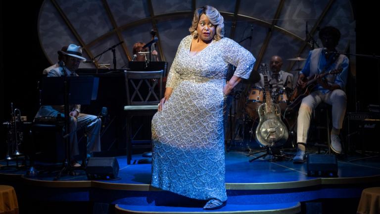 Felicia Fields in “Pearl’s Rollin’ with the Blues” at the Writers Theatre in Glencoe. (Credit: Michael Brosilow)