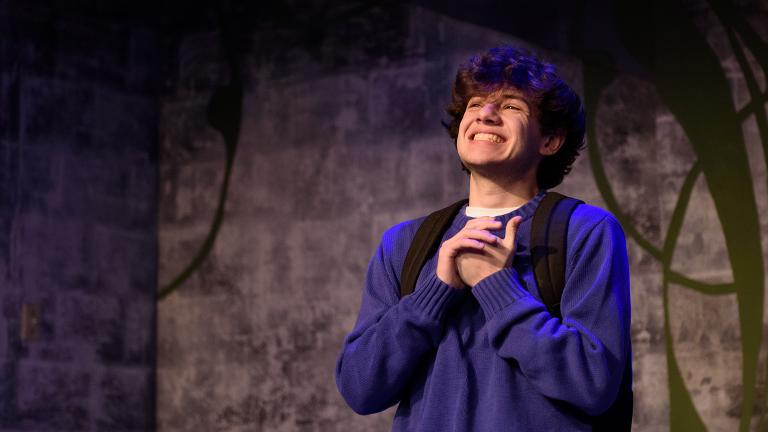 Sam Godinez from “A Green Light” in the 32nd Annual Young Playwrights Festival at Pegasus Theatre Chicago (Photo by Michael Courier)