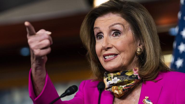 House Speaker Nancy Pelosi of Calif., speaks during a news conference on Capitol Hill, Friday, Sept. 18, 2020, in Washington. (AP Photo / Manuel Balce Ceneta)