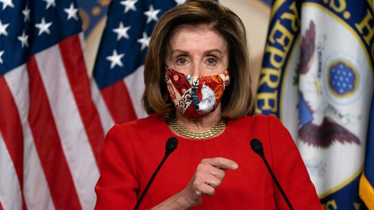 House Speaker Nancy Pelosi, of Calif., speaks during her weekly briefing, Friday, Dec. 4, 2020, on Capitol Hill in Washington. (AP Photo / Jacquelyn Martin)