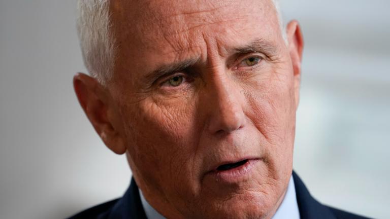  Former Vice President Mike Pence sits for an interview with the Associated Press, Nov. 16, 2022, in New York. (AP Photo / John Minchillo, File)