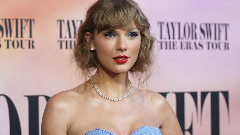 Taylor Swift arrives at the world premiere of the concert film "Taylor Swift: The Eras Tour" in Los Angeles on Oct. 11, 2023. (AP Photo / Chris Pizzello, File)