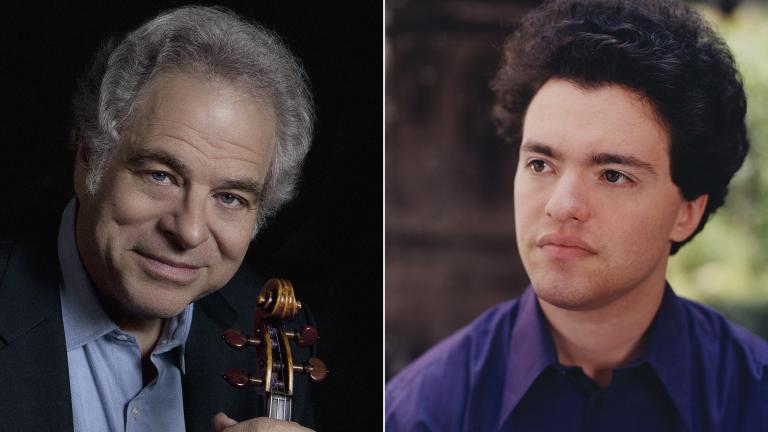 Violinist Itzhak Perlman, left, and pianist Evgeny Kissin. (Credit: Lisa Marie Mazzucco, left, Bette Marshall)