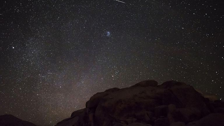 The Perseid meteor shower on Aug. 11, 2015. (Joshua Tree National Park / Wikimedia Commons)