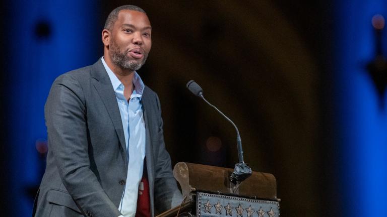 Author Ta-Nehisi Coates speaks during the Celebration of the Life of Toni Morrison, Nov. 21, 2019, in New York. (AP Photo / Mary Altaffer, File)