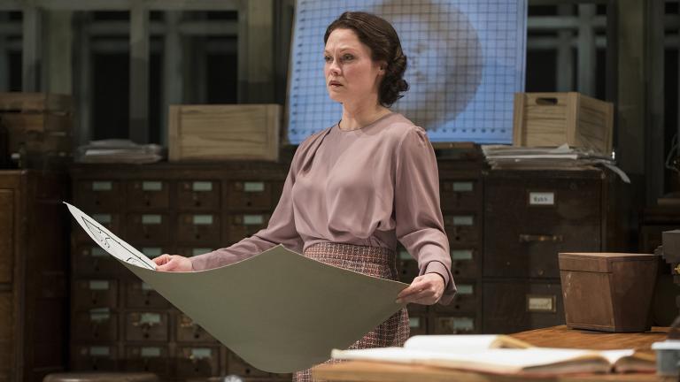 Chaon Cross plays Dr. Rosalind Franklin in Anna Ziegler’s “Photograph 51” at Court Theatre. (Photo by Michael Brosilow)