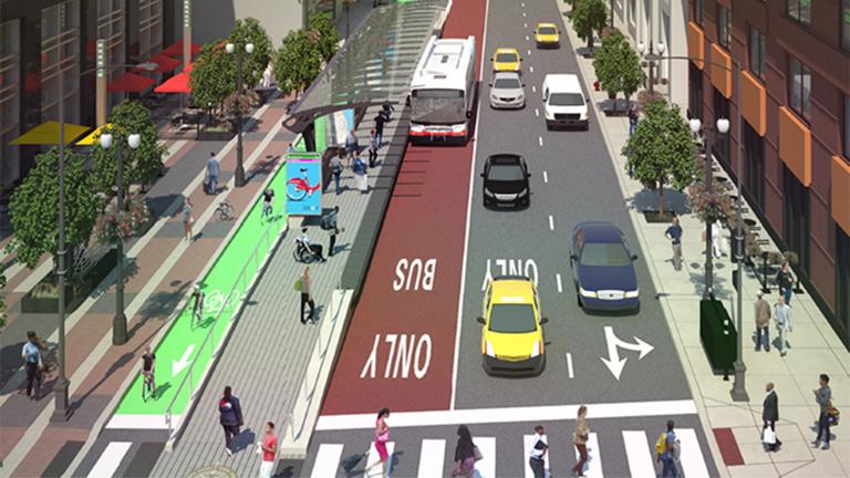 Loop Link rendering (Courtesy Chicago Department of Transportation)