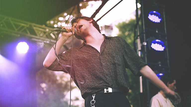 Iceage performs at Pitchfork in 2015. (Ellie Pritts / Pitchfork)