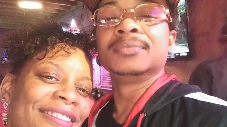In this September 2019 selfie photo taken in Evanston, Ill., Adria-Joi Watkins poses with her second cousin Jacob Blake. He is recovering from being shot multiple times by Kenosha police on Aug. 23. (Courtesy Adria-Joi Watkins via AP)
