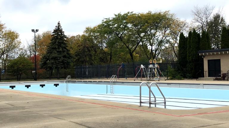 The pool at River Park in Lincoln Square is one of 37 that will open July 5. (Patty Wetli / WTTW News)