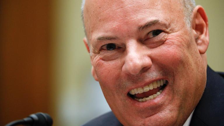 FILE - Postmaster General Louis DeJoy testifies before a House Oversight and Reform Committee hearing on the Postal Service on Capitol Hill, Monday, Aug. 24, 2020, in Washington. (Tom Brenner / Pool via AP, File)