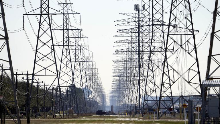 This Tuesday, Feb. 16, 2021 file photo shows power lines in Houston. (AP Photo / David J. Phillip, File)