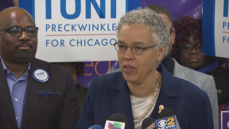 “I’m proud to receive the support of the Chicago Teachers Union, of SEIU Healthcare, of SEIU 73,” said Cook County Board President Toni Preckwinkle on Thursday, Dec. 6, 2018.