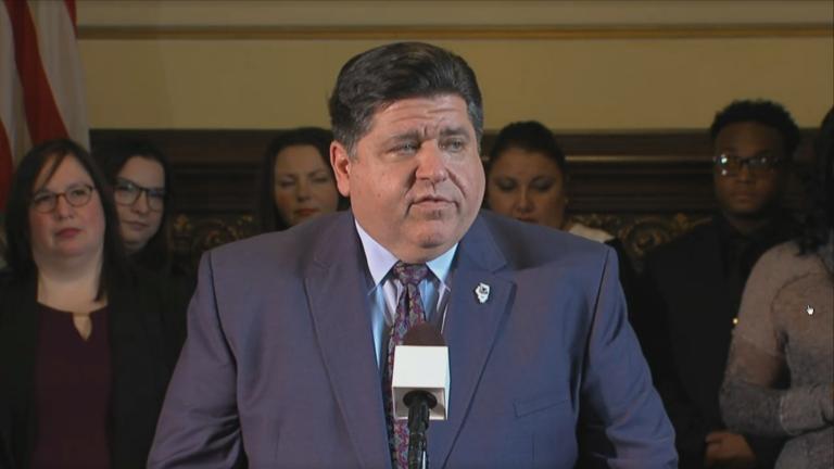 Illinois Gov. J.B. Pritzker speaks during a press conference on Jan. 15, 2019. 