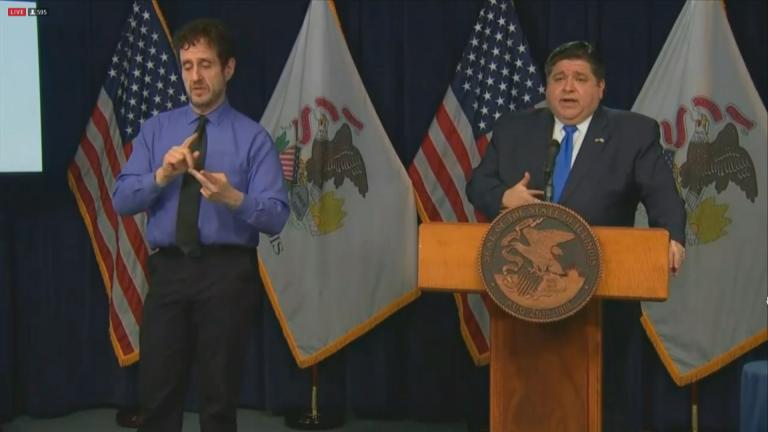 Gov. J.B. Pritzker speaks Monday, Nov. 30, 2020 about the spread of COVID-19 in Illinois. (WTTW News) Gov. J.B. Pritzker speaks Monday, Nov. 30, 2020 about the spread of COVID-19 in Illinois. (WTTW News)