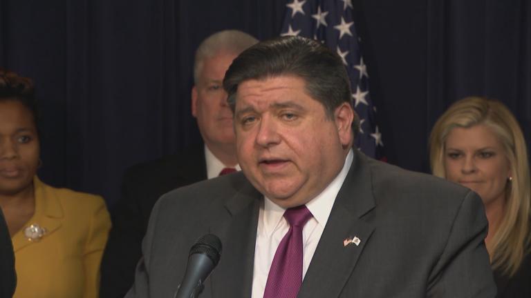 Gov. J.B. Pritkzer announces the closure of all Illinois schools during an update on the coronavirus on Friday, March 13, 2020. (WTTW News) Gov. J.B. Pritkzer announces the closure of all Illinois schools during an update on the coronavirus on Friday, March 13, 2020. (WTTW News)