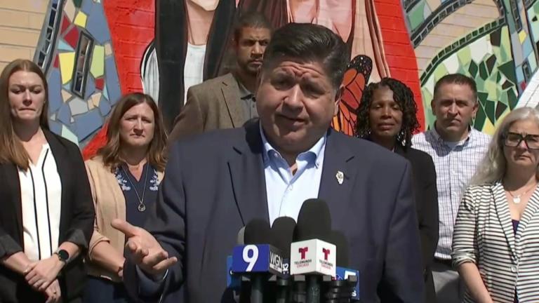 Gov. JB Pritzker addresses the media on Sept. 4, 2025. (WTTW News)