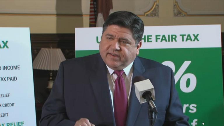 Gov. J.B. Pritzker discusses his graduated income tax proposal on March 7, 2019. 