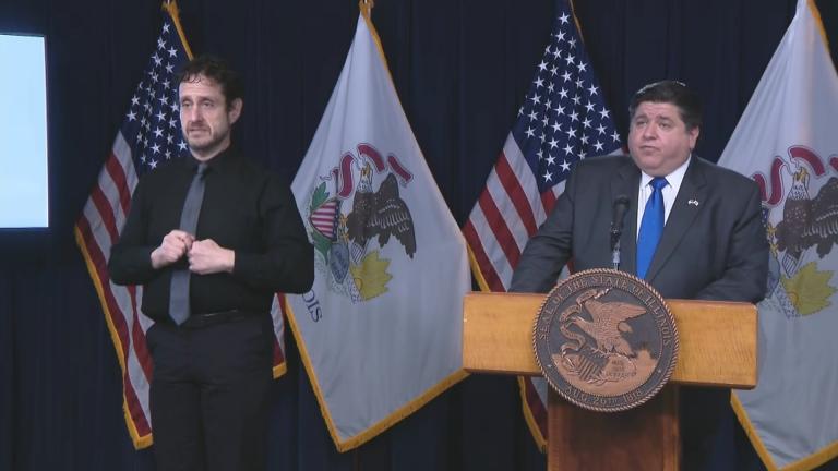 Gov. J.B. Pritzker speaks Tuesday, Dec. 8, 2020 during his daily COVID-19 briefing. (WTTW News) Gov. J.B. Pritzker speaks Tuesday, Dec. 8, 2020 during his daily COVID-19 briefing. (WTTW News)