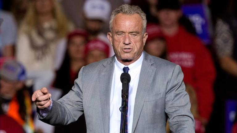 FILE - Robert F. Kennedy Jr., speaks before Republican presidential nominee former President Donald Trump at a campaign event Nov. 1, 2024, in Milwaukee. (AP Photo / Morry Gash, File)