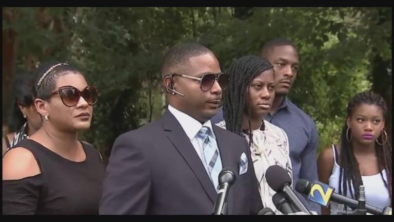 Timothy Savage speaks at a press conference on July 17, 2017.