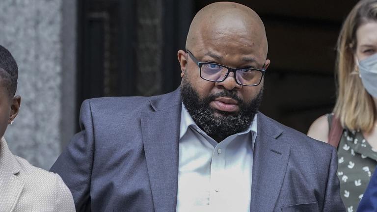 R. Kelly’s manager Donnell Russell leaves federal court, Wednesday, July 20, 2022, in New York. (AP Photo / Mary Altaffer, File)