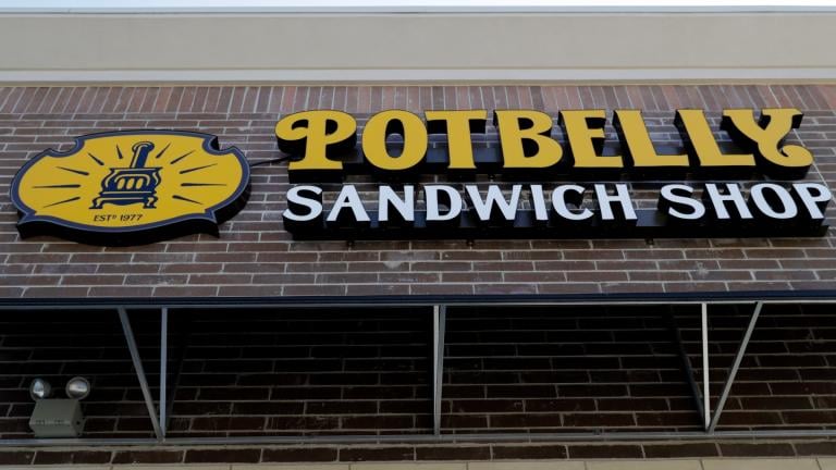 The entrance to Potbelly sandwich store seen in Mount Prospect, Ill., on May 13, 2020. (AP Photo / Nam Y. Huh, File)