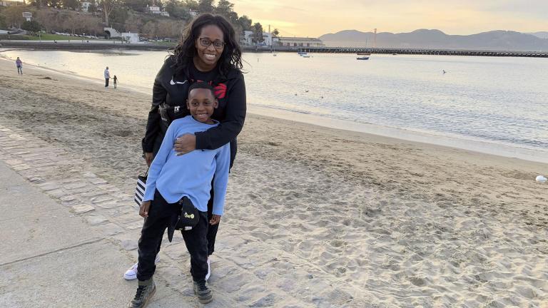 In this undated photo provided by Tanya Hayles, Hayles poses with her son Jackson, 7. (Courtesy of Tanya Hayles via AP)