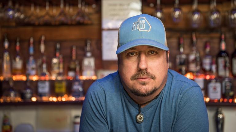 Todd Scott poses behind a bar in Porterdale, Ga. on June 1, 2016. (AP Photo / Lisa Marie Pane)