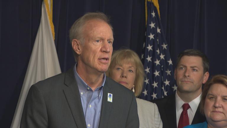 “I want to commend members of the General Assembly for working on a bipartisan basis. They passed, and today I will sign, House Bill 2354,” Gov. Bruce Rauner said Monday, July 16, 2018. (Chicago Tonight)