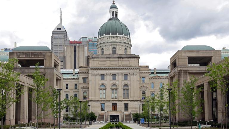 FILE - The Indiana Statehouse is seen May 5, 2017, in Indianapolis. (Michael Conroy / AP Photo, File)