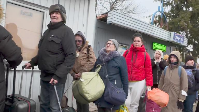 Refugees fell Ukraine after Russian attacks. (CNN)