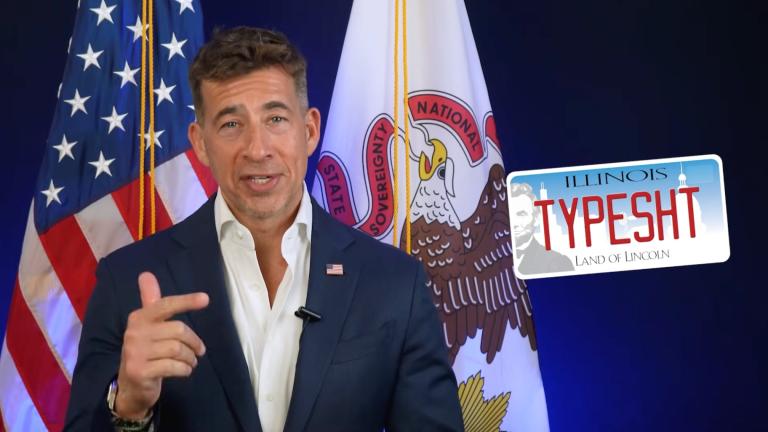 Illinois Secretary of State Alexi Giannoulias reveals some of this year’s rejected license plates in a YouTube video posted on Dec 18, 2025. (Courtesy of Illinois Secretary of State)