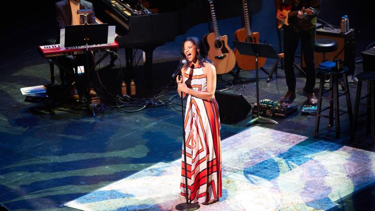 Renee Elise Goldsberry performs Saturday, April 9, 2022 at the Auditorium Theatre in Chicago. (Credit: Joshua York)