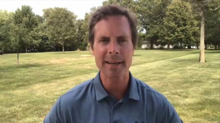 Illinois U.S. Rep. Rodney Davis appears Monday, Aug. 10, 2020 on “Chicago Tonight” via Zoom. (WTTW News)
