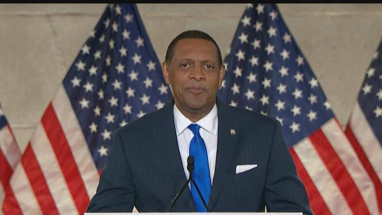 Georgia state Rep. Vernon Jones, a Democrat, speaks at the Republican National Convention on Monday, Aug. 24, 2020. (WTTW News via RNC)