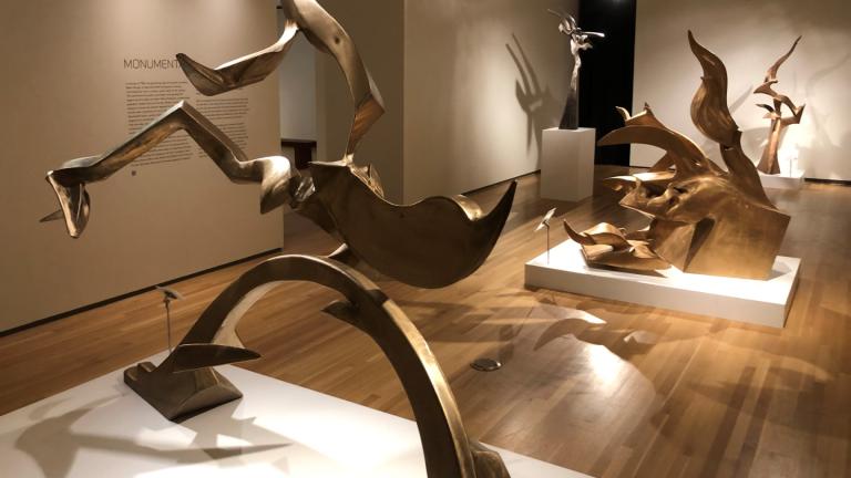“Freedom in Form: Richard Hunt” at the Loyola University Museum of Art runs through Nov. 15, 2025. (Marc Vitali / WTTW News)