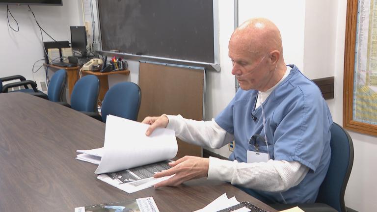 Richard Dyches is pictured in the Dixon Correctional Center in October 2023. (WTTW News)