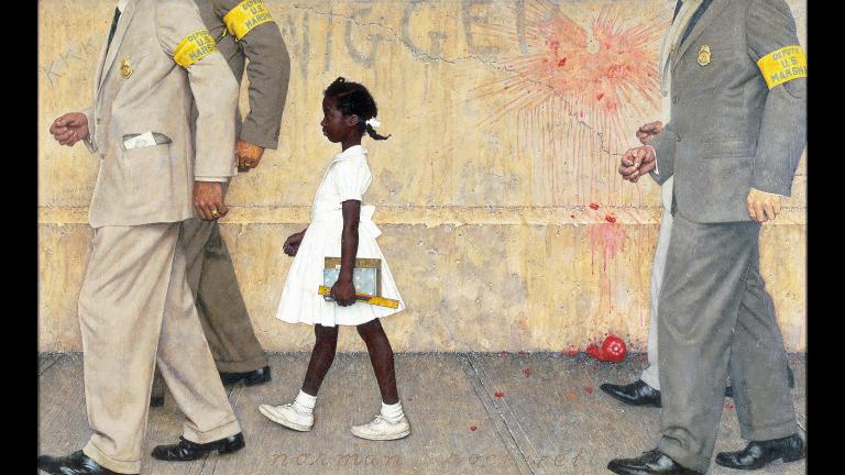 Norman Rockwell’s painting “The Problem We All Live With.” 