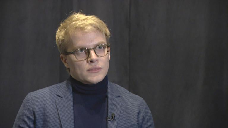 Ronan Farrow appears on "Chicago Tonight" on April 1, 2025. (WTTW News)