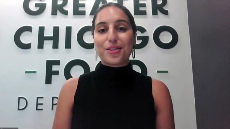 Ruby Ferguson appears on “Chicago Tonight” via Zoom on Monday, Sept. 6, 2021. (WTTW News)
