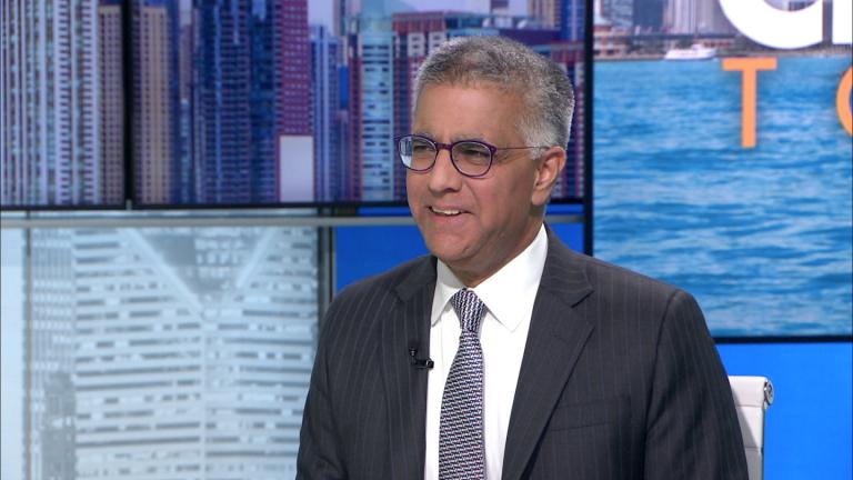 Illinois Supreme Court Justice Sanjay Tailor appears on “Chicago Tonight” on April 7, 2026. (WTTW News)