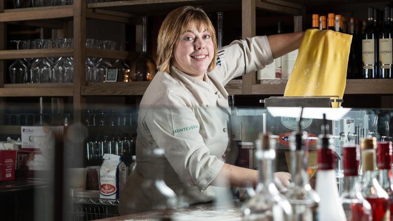Grueneberg’s love for Italian food and pasta-making stems from her experience as line cook and, later, executive chef at Spiaggia Restaurant. (Credit: Galdones Photography)