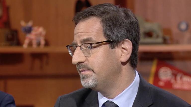Adam Gross appears on Chicago Tonight on September 25, 2018. (WTTW News)