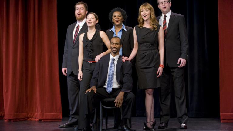 Cast of "The Second City's History of Chicago"