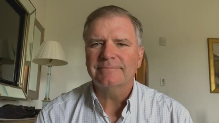 State Sen. Bill Brady appears on “Chicago Tonight” via Zoom on Wednesday, Aug. 26, 2020. (WTTW News)